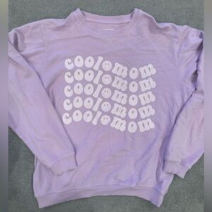 Karrie Locher Cool Mom Crewneck Sweatshirt; Size Medium